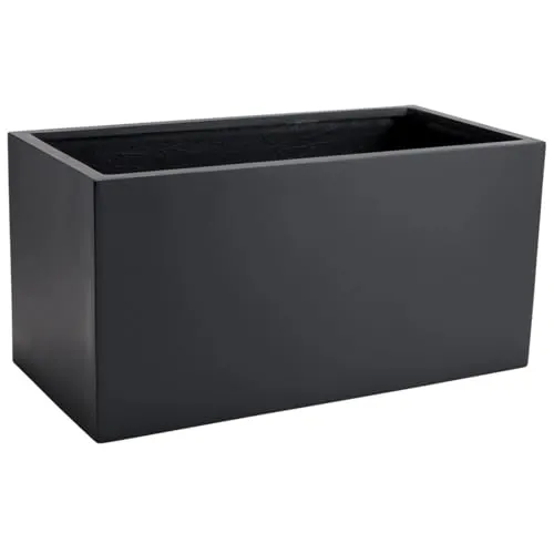 VIVANNO Pflanzkübel Fiberglas MAXI Kasten - Anthrazit Matt, 60x30x30 cm - Stylischer Pflanzkübel aus Fiberglas in Anthrazit Matt, ideal für moderne Gärten. Mit einem Fassungsvermögen von 54 l bietet er ausreichend Platz für Ihre Pflanzen.