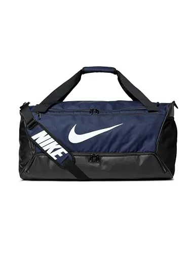 NIKE Brasilia Sporttasche NK BRSLA M DUFF - 60L - Sporttasche (60L) mit seitlichem Fach für Schuhe, strapazierfähig und aus 65 % recyceltem Polyester, ideal für Sport und Fitness.