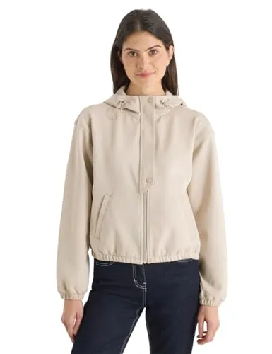 Cecil Damen Blouson mit Kapuze - Sportive Piqué Jacke mit langem Arm, modern und lässig – ideal für den Alltag und vielseitige Looks.