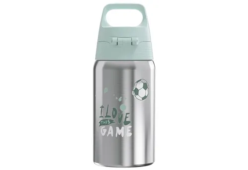 SIGG Isolierflasche 'Shield one Love Football' – Edelstahl - Stylische Edelstahl-Trinkflasche mit Fußballmotiv. Ideal für unterwegs, hält Getränke lange warm oder kalt. Perfekt für Sport und Freizeit!