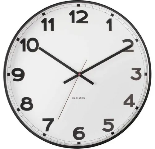 Karlsson Wanduhr New Classic - Weiß - Ø40,6cm - Modernes Design für Ihr Wohnzimmer - Die stilvolle Karlsson Wanduhr vereint modernes Design und Funktionalität. Einfach zu montieren und mit präziser Zeitangabe – ein elegantes Highlight für jeden Raum.