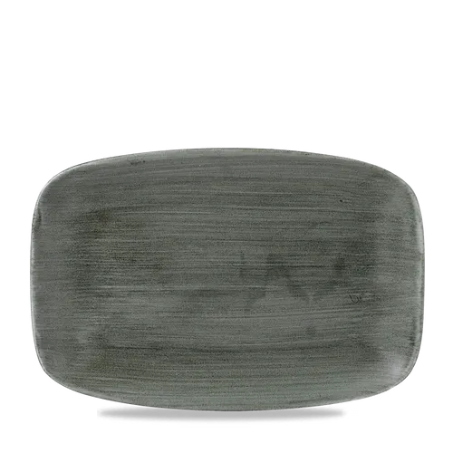 Churchill STONECAST Chefs Oblong Plate Burnished Green 30 x 19,9 cm - Rechteckiger Teller aus hochwertigem Porzellan, handgefertigt in Großbritannien, ideal für stilvolle Präsentationen und langlebig im Einsatz.