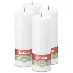Rustik Stumpenkerzen 190/68 mm - Wolkiges Weiß (4 Stück)