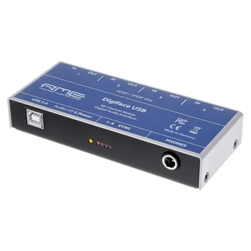 RME Digiface USB Audiointerface - Audio-Interface mit 4 optischen ADAT/SPDIF Ein- und Ausgängen, extrem kompakt und ohne externes Netzteil, ideal für mobile Aufnahmen und professionelles Routing.