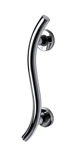 Ridder Haltegriff Art chromfarben glänzend - Haltegriff für Bad und Dusche, TÜV-geprüft bis 110 kg, elegantes Design für mehr Sicherheit im Badezimmer. Optimal für Senioren und Menschen mit Beeinträchtigungen.