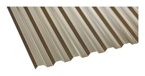 Einsteiger Polycarbonat Profilplatte Trapez 76/18 - Bronce 1040 x 3000 x 0,8 mm - Hochwertige Polycarbonat Profilplatte in Bronce, ideal für langlebige und lichtdurchlässige Überdachungen.