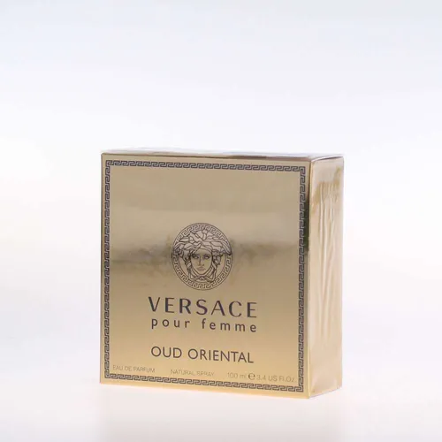 Versace Oud Oriental Damenduft Eau de Parfum 100 ml - Luxuriöser Damenduft mit edlem Oud, der eine betörende Aura verleiht. Ideal für besondere Anlässe und selbstbewusste Persönlichkeiten.