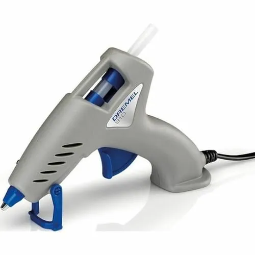 Dremel 910 Heißklebepistole Set - Heißklebepistole für präzises Arbeiten - Ideal für Dekoration und Bastelprojekte, mit Tropfschutz und Präzisionsspitze für feines Kleben.
