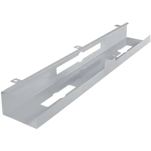 FineBuy Kabelkanal Schreibtisch 80x7x13 cm breit Untertisch Kabelführung Metall, Kabelmanagement Kabelwanne Pulverbeschichtet, Kabelschacht waagrecht