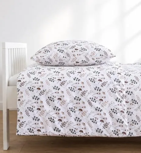 LOOLAY Kinderbettwäsche Baumwolle 2-teilig – Atmungsaktive Bettbezüge mit Reißverschluss - Praktisches Set für Kinderbetten: 1x Bettbezug (110x125 cm) und 1x Kissenbezug (35x55 cm). Hautfreundlich und pflegeleicht, ideal für empfindliche Haut. Schneller Wechsel dank hochwertiger Reißverschlüsse.