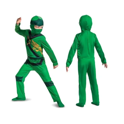 Jakks Pacific Disguise Ninjago Kostüm - Lloyd (104 cm), Grün - Kostüme für Kinder, hochwertiges Ninjago Kostüm für kreative Rollenspiele und unvergessliche Abenteuer.