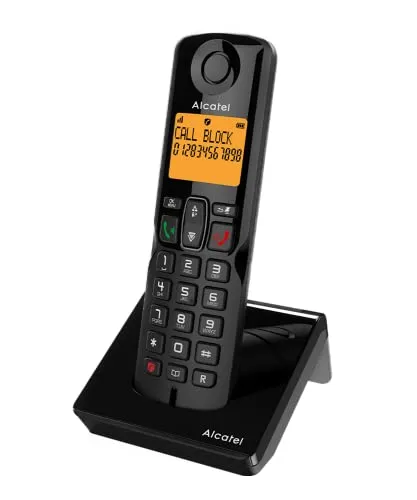 Alcatel S280 EWE DECT-Telefon - Kabelloses Mobilteil mit Anrufer-Identifikation, Freisprecheinrichtung und 300 m Reichweite, ideal für modernes Wohnen