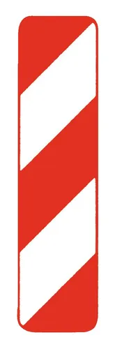 Adco Verkehrszeichen 605-10, 1000 x 250 mm Leitbaken linksweisend RAL-Gütezeichen Folie RA1