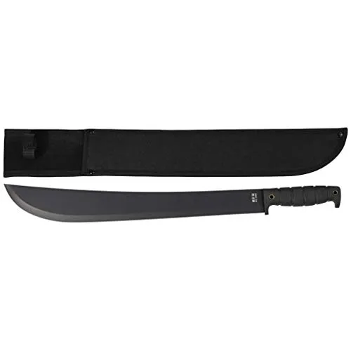 Max Fuchs Machete "Kongo" schwarz mit Nylonscheide - Robuste Machete mit einer Klingenlänge von 44 cm, ideal für Outdoor-Abenteuer und Gartenarbeiten, inklusive praktischer Nylonscheide für sicheren Transport.