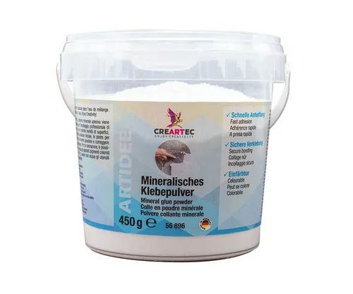 450g CREARTEC Mineralisches Klebepulver - zum Aufkleben von Mosaiksteinen