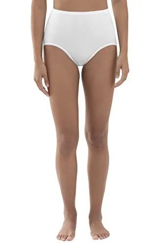 Mey Basics Triniti Damen Taillenslips - Weiß S-M (38/40) - Weiche Taillenslips aus Baumwolle mit angenehmem Beinabschluss. Ideal für den täglichen Komfort. Verfügbar in Doppelgrößen für perfekten Sitz.