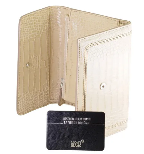 MONTBLANC Meisterstück Geldbörse MB107612 - Elegante Leder Brieftasche mit Montblanc Prägung, 10 Fächer und Münzfach mit Reißverschluss – perfektes Accessoire für Stilbewusste.