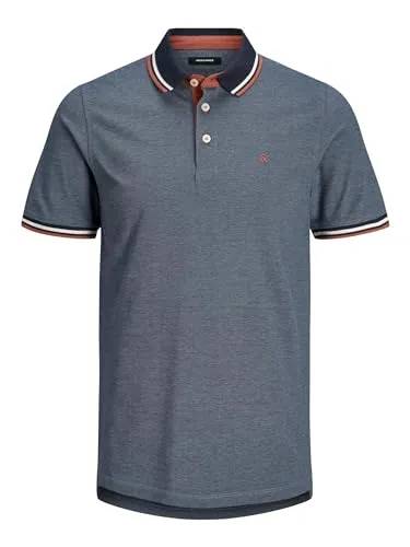 Jack & Jones Herren Slim Fit Polo Shirt JJEPAULOS - Poloshirt für Herren in schmaler Passform aus hochwertiger Baumwolle, bietet ein angenehmes Tragegefühl und eleganten Look – ideal für den Sommer.