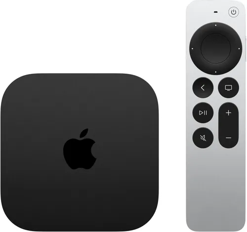 Apple TV 4K 3. Generation - 128 GB refurbished AV-Player, atemberaubendes 4K UHD Streaming-Erlebnis für Filme und Serien