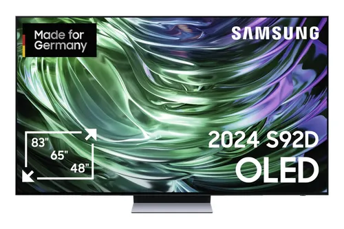 Samsung GQ83S92 OLED TV mit Galaxy S24 FE geschenkt - Fernseher mit 83 Zoll OLED-Display, 4K Auflösung und energieeffizient. Holen Sie sich jetzt das Galaxy S24 FE im Wert von 599 Euro gratis dazu!