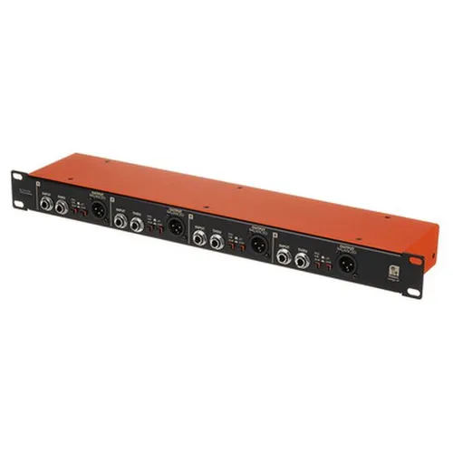 Palmer BRIDGE 4P - Passive 4-Kanal DI-Box - DI Boxen & Tools mit 4 unabhängigen Kanälen, galvanischer Trennung zur Brummvermeidung und schaltbarem 30dB-Pad für hohe Eingangspegel, ideal für professionelle Anwendungen.