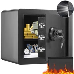 VEVOR Safe Tresor 1,2 Kubikfuß - Sicherheits-Safe mit Passwort & Schlüssel, feuerfester Geldtasche und Alarmfunktion – ideal für die Aufbewahrung von Bargeld, Schmuck und Dokumenten.