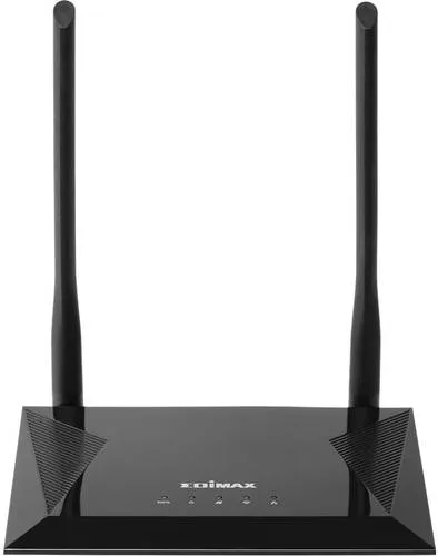 EDI BR-6428NS V5 WLAN Router - 4-in-1 für optimales Netz - Router, Access Point, Repeater & WISP in einem. Mit hochverstärkten Antennen für verbesserte Reichweite und einfache Einrichtung über WPS-Taste. Ideal für Zuhause oder kleine Büros.