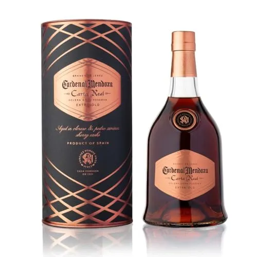 Cardenal Mendoza Carta Real Brandy 40% Vol. 0,7l - edler Brandy in stilvoller Geschenkbox, perfekt für besondere Anlässe