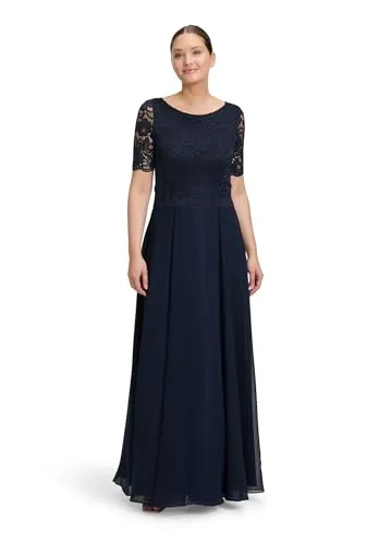 Vera Mont Abendkleid mit Spitze in Night Sky - Elegantes Abendkleid in Größe 42, feminin mit Spitzen-Details, aus pflegeleichtem Stretch-Material für optimalen Tragekomfort.