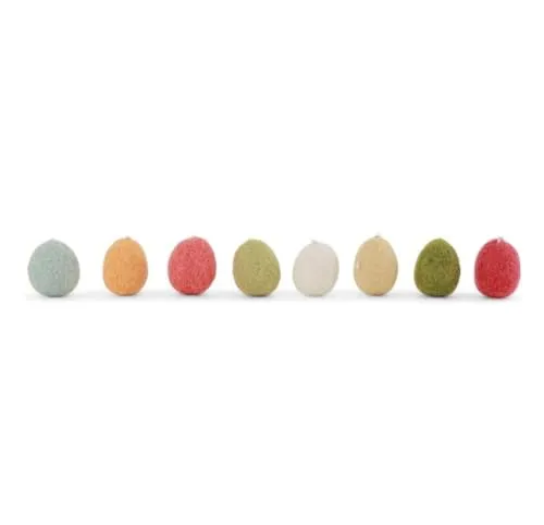 Handgemacht & Fairtrade-Zertifiziert | Gry & Sif | Stilvolles dänisches Design x Nepali Kunsthandwerker | Mini-Eier Bunt – Set mit 8 Stück | Oster-deko