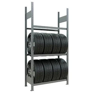 Schulte Reifenregal 13900 - 3 Ebenen für 12 Reifen - Werkstatteinrichtung mit 3 höhenverstellbaren Ebenen, je 150 kg Tragkraft. Reifenschonende Lagerung und einfache Montage. Ideal für die Aufbewahrung von Reifen.