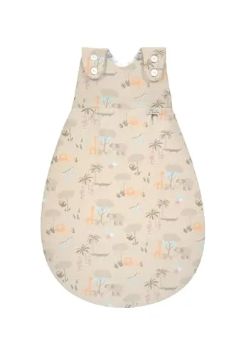 Alvi Baby-Mäxchen Außensack Baumwolle Baby Schlafsack, 2.5 TOG, für Sommer und Winter, Ganzjahresschlafsack aus Baumwolle für Kleinkinder Dschungel - Multi Colored