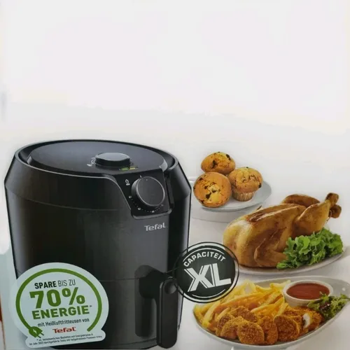 Tefal EY3018 Heißluftfritteuse Easy Fry Compact - Digitale 1,6L Fritteuse für 1-2 Personen mit 6 Programmen und wenig Öl für gesunde Köstlichkeiten