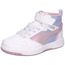 PUMA Rebound V6 MID Blurry Dreams AC+ PS Sneaker - Sneaker für Jungen und Mädchen mit Step-in-Komfort-Einlegesohle für weiche Dämpfung und extra dicker Ferse, ideal für den Alltag.