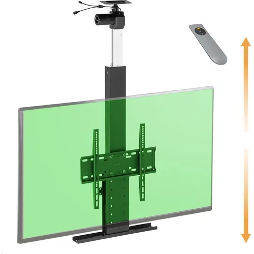 MonLines MLD780B Elektrische TV Lift Deckenhalterung - Elegante elektrische Deckenhalterung für TVs von 32' bis 55'. Mit einer Hubhöhe von 780 mm und Fernbedienung bietet sie eine platzsparende Lösung für Wohnräume und Büros.