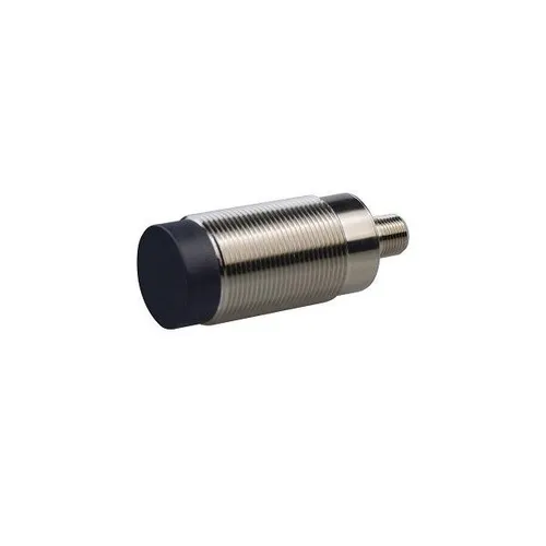 Bernstein Näherungsschalter KIN-M30NÖ/015-KLS12 - Induktiver Näherungsschalter von Bernstein, Ø 30 mm, 77 mm lang, ideal für präzise Positionserkennung in industriellen Anwendungen, robustes vernickeltes Gehäuse, einfach zu installieren.