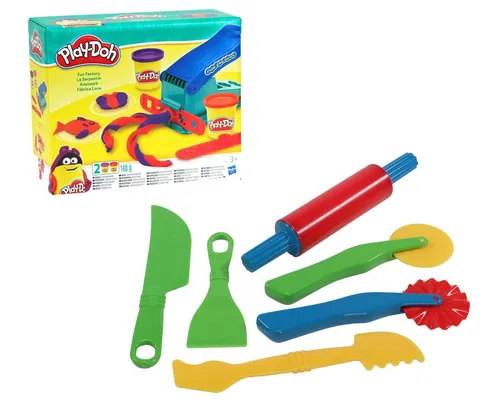 Play-Doh Fun Factory Knetpresse mit Knetwerkzeug Set - Basteln mit der Play-Doh Knetwerk Fun Factory. Inklusive Knetpresse und 6-teiligem Modellierwerkzeug für kreative Kunstwerke. Perfekt für kleine Künstler!