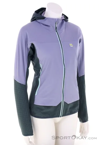 Karpos Alagna Plus 2.0 W Jacke in Lavendel/Woodl.Gray (048) - M - Die Karpos Alagna Plus 2.0 W Jacke bietet optimalen Wetterschutz und hohe Atmungsaktivität für Skitouren. Mit anatomisch geschnittener Kapuze, praktischen Taschen und leichtem, recyceltem Material ist sie der perfekte Begleiter für winterliche Abenteuer.