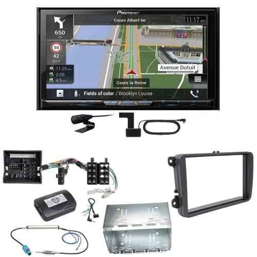 Pioneer AVIC-Z830DAB Navigationseinheit für T6 Sharan 2 Beetle - Multifunktionale 7-Zoll Navigationseinheit mit Bluetooth und 3D-Kartenansicht. Perfekt für entspanntes Fahren und einfache Zielsuche.