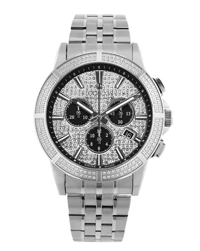 LOUIS XVI Majesté Iced Out 1038 - Ø43 mm - Herren Uhr - Wasserdicht - Mit Saphirglas - Armband Silber - Zifferblatt CZ-Diamanten - Schweizer Quarzwerk
