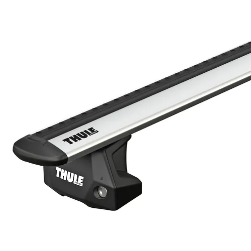 Thule WingBar EVO Aluminium Relingträger für MG MGS5 - Fahrzeugspezifischer Dachträger aus Aluminium, abnehmbar mit Anti-Diebstahlschloss. Maximale Traglast von 75 kg, inklusive Montagezubehör für einfachen Aufbau.