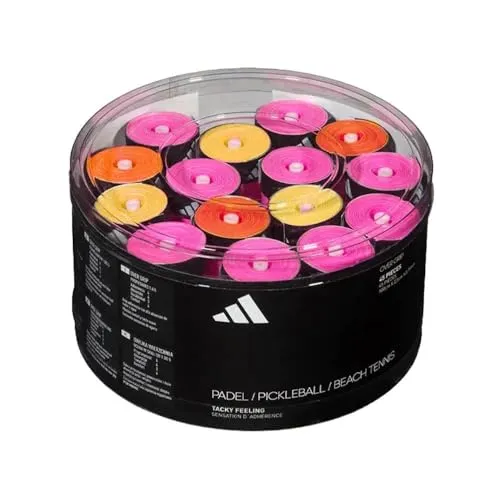 Adidas Tambor Tacky Feeling Overgrips 45 Stück - Vielseitige Griffbänder in lebendigen Farben für verbesserten Halt und individuellen Stil beim Spielen.