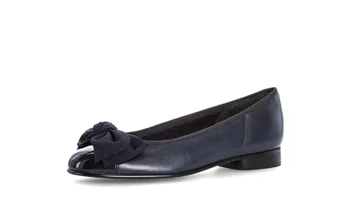 Gabor 05.106.36 Damen Ballerinas - Elegante blaue Lederoptik - Hausschuhe in stilvollem Design, ideal für bequemes Tragen im Alltag und zu besonderen Anlässen.