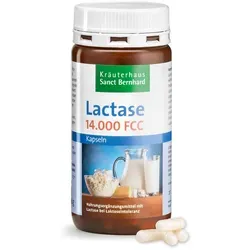 Sanct Bernhard Lactase Kapseln - 14.000 FCC Einheiten - Nahrungsergänzungsmittel zur Unterstützung der Lactoseverdauung, ideal für lactoseintolerante Personen.