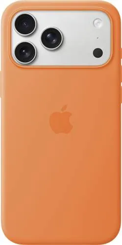 APPLE Silikon Case mit MagSafe für iPhone 17 Pro Max - Orange - Handyhüllen mit MagSafe-Funktion für einfachen kabellosen Ladevorgang und sicheren Halt. Hergestellt aus recyceltem Silikon für optimalen Schutz und angenehme Haptik.