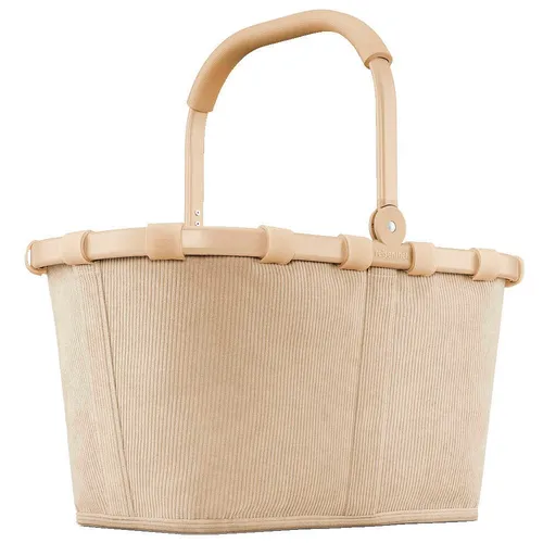 reisenthel carrybag frame cord sand – Eleganter und stabiler Einkaufskorb mit Innentasche - Einkaufskörbe mit 22 l Volumen, wasserabweisend und bis 20 kg belastbar – perfekt für Einkäufe und Picknicks.