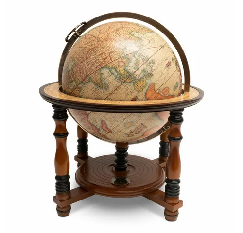 AUTHENTIC MODELS Globus Terrestrial Table Globe Large - Modellbausatz - Hochwertiger Tischglobus aus Bronze und Holz, beeindruckender Durchmesser von 51 cm, ideal für Sammler und als dekoratives Element.