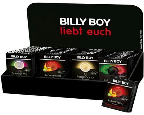 Billy Boy Kondome Mix-Sortiment, 24 Stück - Empfängnisverhütung: Vielfältige Auswahl an Kondomen für jeden Geschmack - sicher und zuverlässig.