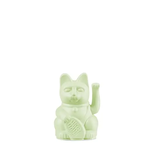 DONKEY Lucky Cat Mini | Light Green - Japanische Glücksbringer Winkekatze in Hellgrün, 9,8 cm hoch