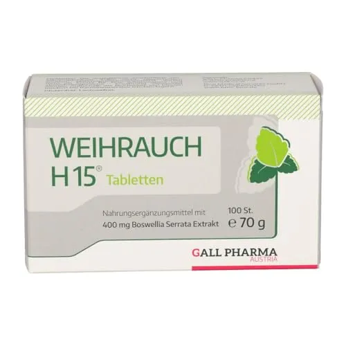 Weihrauch H15 Tabletten 70 g - Ayurvedisches Heilmittel mit hohem Gehalt an Boswelliasäuren, ohne Zusatzstoffe für natürliche Gesundheit